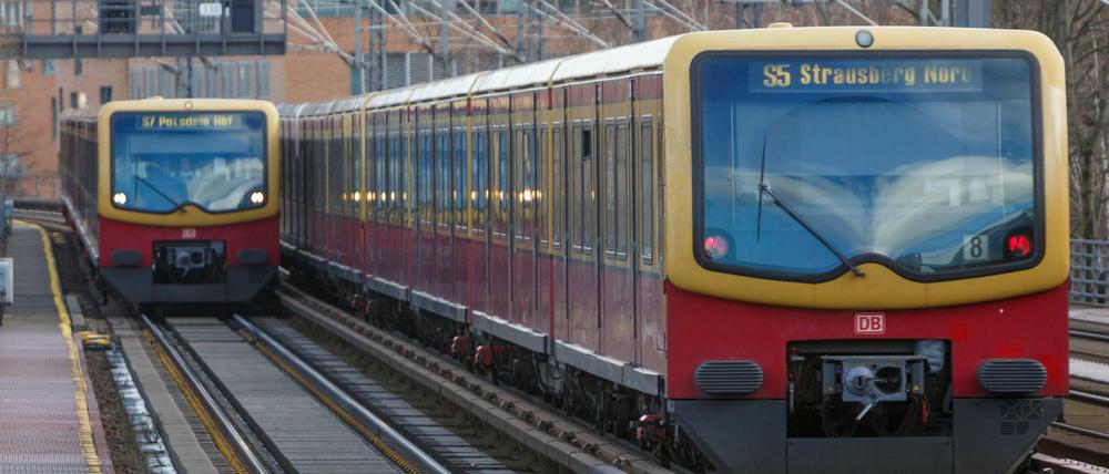 S-Bahn-Fahrzeuge in Berlin.