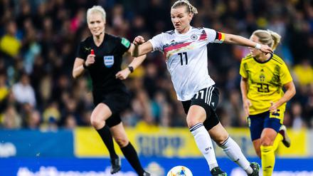 Sie geht vorweg. Alexandra Popp ist die neue Spielführerin der deutschen Frauennationalmannschaft.