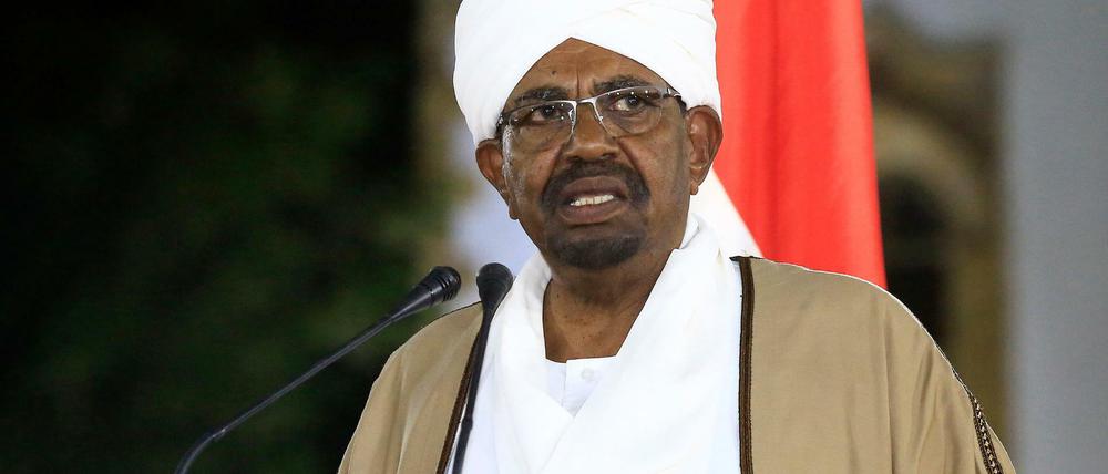 Omar al Baschir bei einer Rede am 22. Februar.