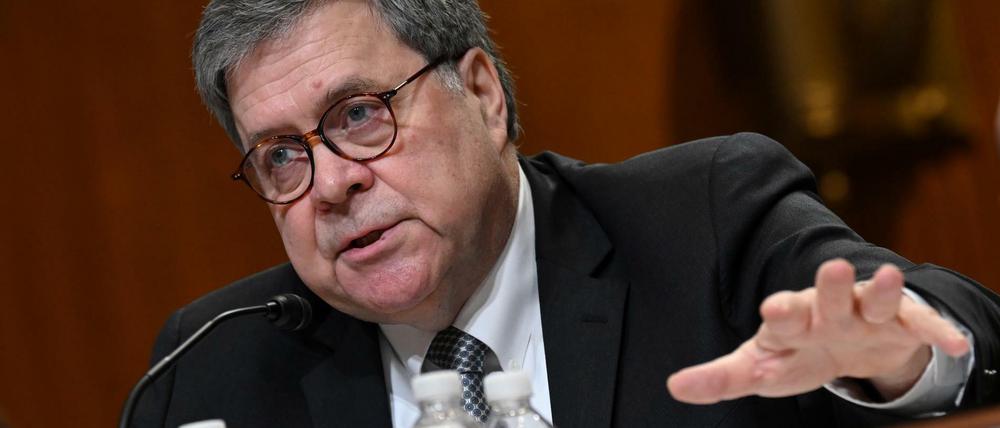 US-Justizminister William Barr am Mittwoch bei einer Anhörung vor dem Kongress.