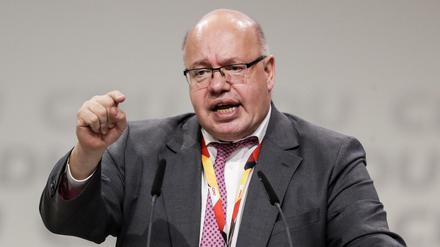 Peter Altmaier (CDU), Bundesminister für Wirtschaft und Energie, spricht beim CDU-Bundesparteitag. 