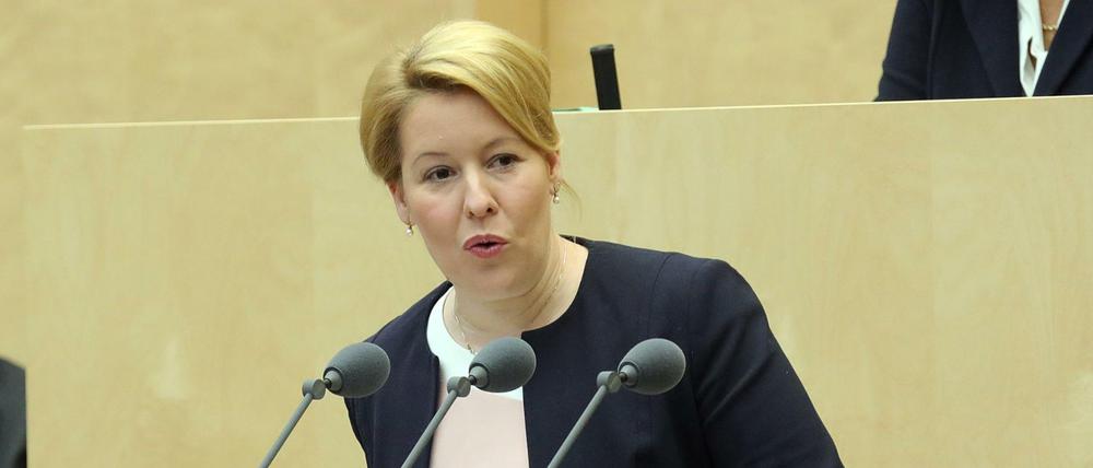 Bundesfamilienministerin Franziska Giffey (SPD) am Freitag im Bundesrat.