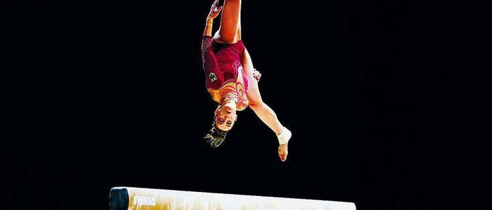 Ringsherum: Turnerin Pauline Schäfer holte vor zwei Jahren WM-Gold am Schwebebalken. Am Sonntag startet sie im EM-Finale in Stettin.