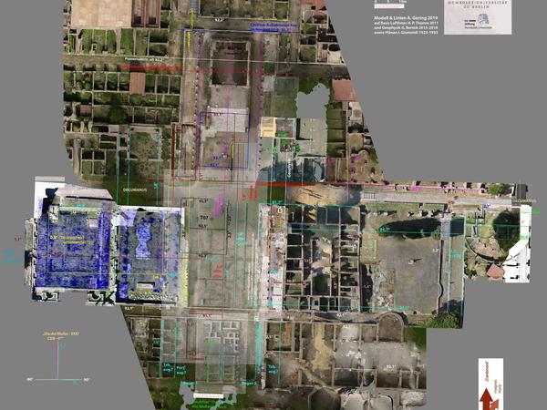 3-D-Modell des Stadtzentrums von Ostia.