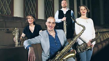 Das Saxofon ist „Instrument des Jahres“. Das Clair-Obscur-Quartett.