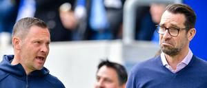 Diskussionsbedarf: Trainer Pal Dardai (links) und Geschäftsführer Michael Preetz (rechts) haben dieser Tage viel zu besprechen.