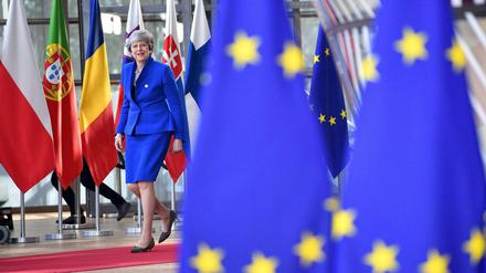 Theresa May in Brüssel. 
