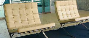 Barcelona Chair, Entwurf Mies van der Rohe, anlässlich der Weltausstellung 1929 in Barcelona. 