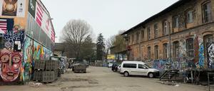 Das ehemalige Gelände des Reichsbahnausbesserungswerks in Berlin-Friedrichshain. 