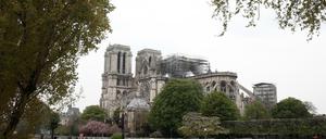 Die Kathedrahle von Notre Dame nach dem Feuer.