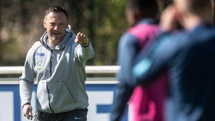 Pal Dardai war am Montagvormittag im Training voller Elan.