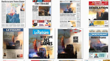 Brand in Notre-Dame: Titelseiten internationaler Medien