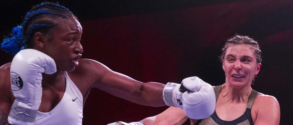 Christina Hammer (rechts) war der US-Amerikanerin Claressa Shields deutlich unterlegen.