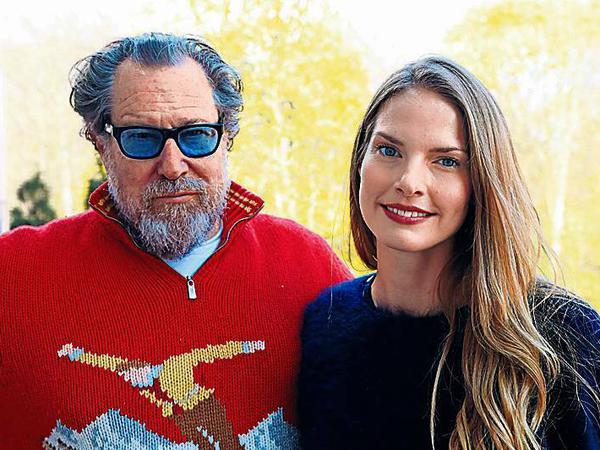 Filmemacherinnen. Julian Schnabel und seine Ko-Autorin und Partnerin Louise Kugelberg.