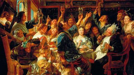 Von Sinnen. "Das Fest des Bohnenkönigs", ein Gemälde von Jacob Jordaens, entstanden von 1640 - 1645.