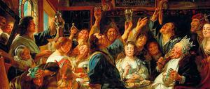 Von Sinnen. "Das Fest des Bohnenkönigs", ein Gemälde von Jacob Jordaens, entstanden von 1640 - 1645. 