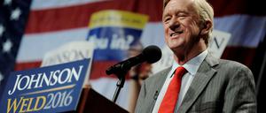 Bill Weld trat 2016 als Vizepräsidentschaftskandidat der Libertarian Party an.