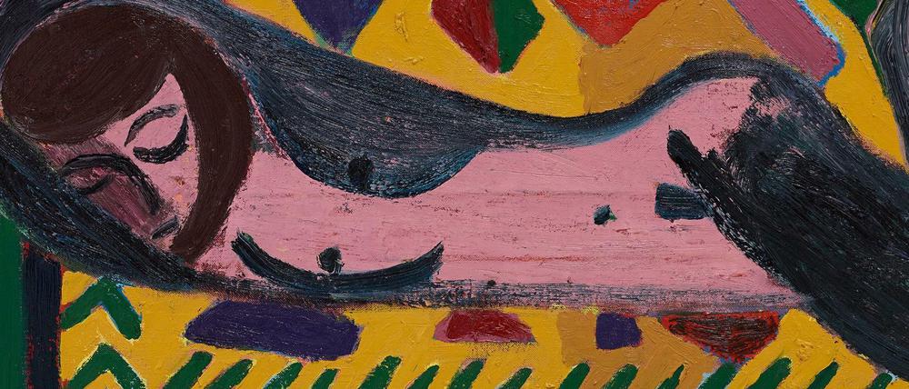 Farbenprächtig. "Sleep" von Tal R, zu sehen in der Galerie CFA.