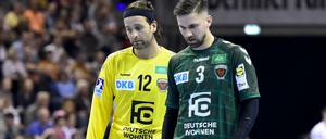Letztlich chancenlos. Silvio Heinevetter und Fabian Wiede verloren mit den Füchsen gegen Kiel
