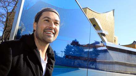 Spielstätte. David Garrett vor der Berliner Philharmonie.  