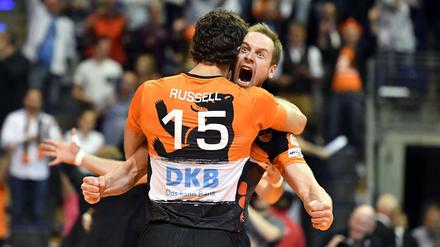 Lust auf mehr. Die BR Volleys um Sebastian Kühner und Kyle Russell sind wieder in der Spur.