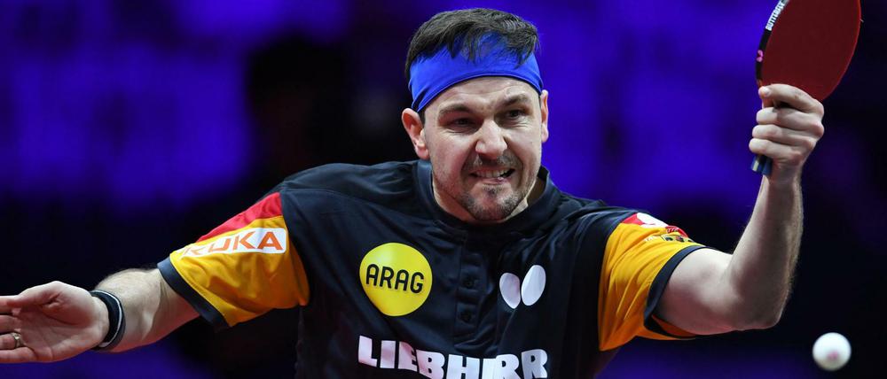 Gequält. Timo Boll macht Fieber einen Strich durch die WM-Rechnung.