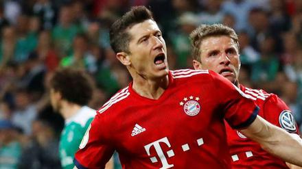 Finaler Jubel. Robert Lewandowski schoss den FC Bayern weiter.