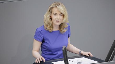 FDP-Politikerin Linda Teuteberg im Jahr 2018 im Bundestag.