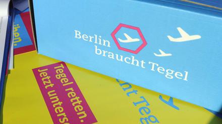 Bürgerintitative für den Weiterbetrieb des Berliner Flughafens Tegel.
