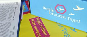 Bürgerintitative für den Weiterbetrieb des Berliner Flughafens Tegel.