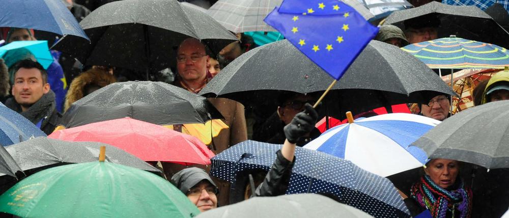 Kundgebung von „Pulse of Europe“ in Berlin Anfang 2017
