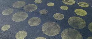 Aus Grün wird Grau: So sehen die Kreuzberger Punkte wenige Tage nach ihrer Premiere aus.