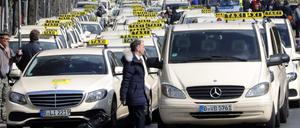 Unter Druck. Kürzlich protestierten Taxifahrer für bessere Bedingungen.