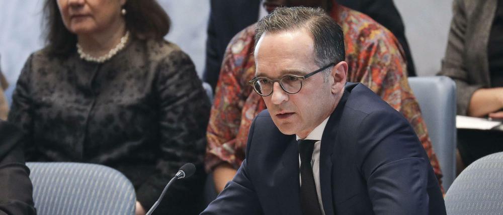 Bundesaußenminister Heiko Maas (SPD) als Vorsitzender des UN-Sicherheitsrates im April 2019.