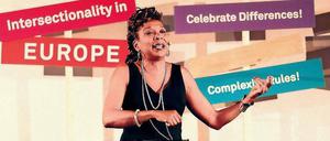 Kimberlé Crenshaw bei ihrem Auftritt Ende April 2019 in Berlin.