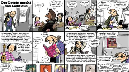 Finale: Mit diesem Strip beendete Mawil am 28. April die Sonntags-Comics des Tagesspiegels.