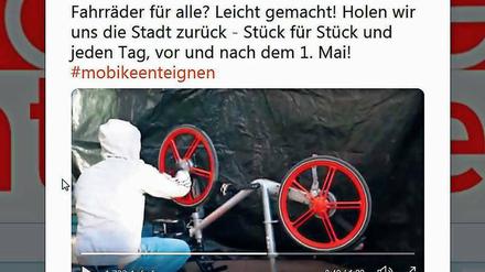 Aufbrechen, umlackieren. Bei Twitter kursiert ein Video mit Anleitung zum Diebstahl. 