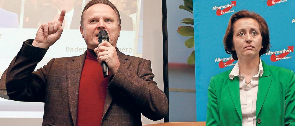 Umstritten: Georg Padzerski, Berlins AfD-Landesvorsitzender, und seine Stellvertreterin Beatrix von Storch.