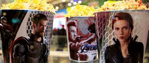 Groß auch im Merchandise: Popcorneimer mit einigen Helden aus "Avengers: Endgame".