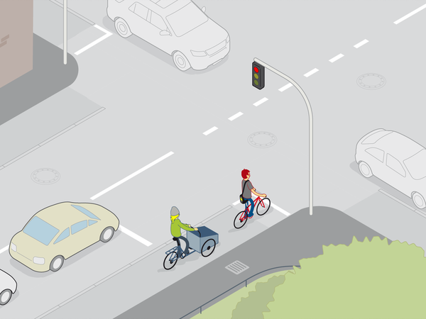 An vielen Kreuzungen müssen die Autofahrer etwas weiter hinten halten.