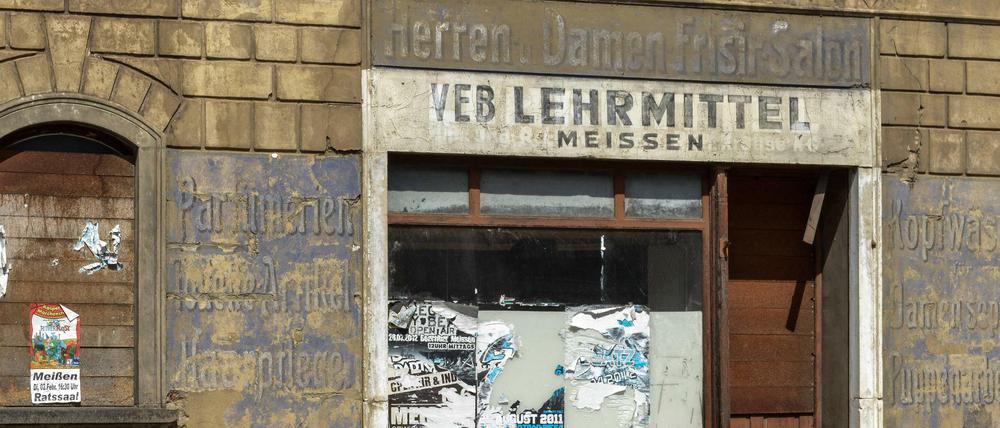 Eine Ruine der VEB Lehrmittel im sächsischen Meißen.
