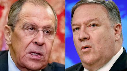 Sergei Lawrow (l) und Mike Pompeo