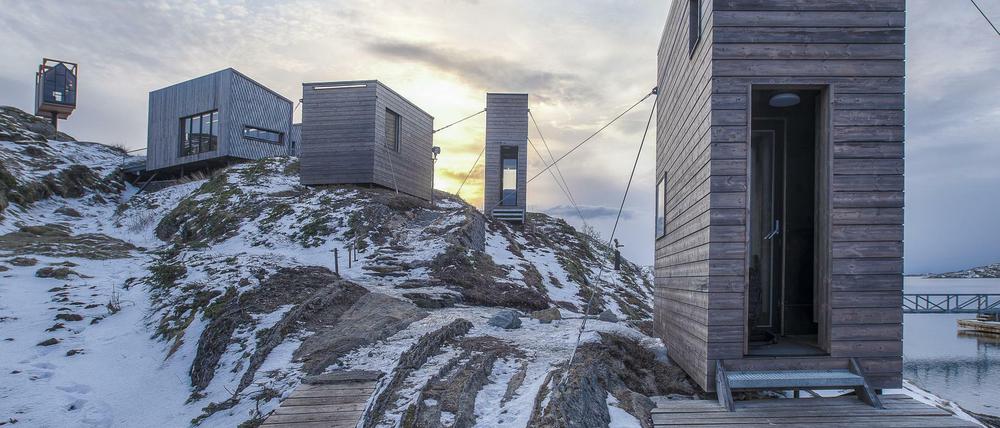 Frostig. Eine Nacht im „Fordypningsrommet Fleinvær“.
