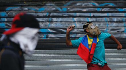 In Caracas kam es wieder zu Straßenkämpfen.