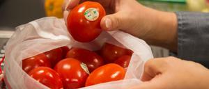 Bio-Tomaten im Netz.