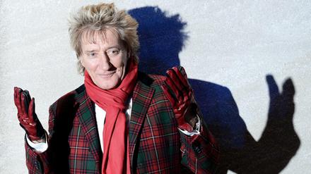 Die Frisur sitzt. Rod Stewart.