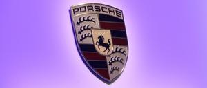 Das Logo des Autobauers Porsche.