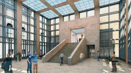 Licht und hell. In der Simulation wirkt der „Tempietto“ wie ein Glasdach, das es über dem Innenhof nicht geben wird. 