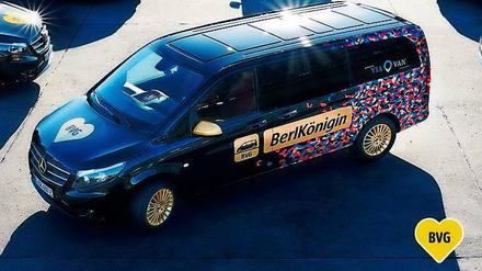 Marketing-Gag. Die „Berlkönigin“ hat goldene Felgen und Außenspiegel. 