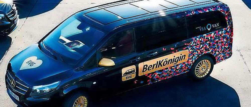 Marketing-Gag. Die „Berlkönigin“ hat goldene Felgen und Außenspiegel.